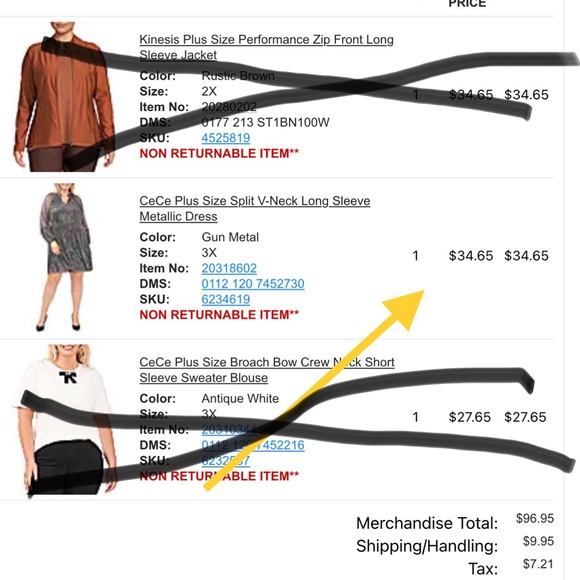 BNWT CeCe silver metallic. Size 3X - Picture 6 of 6